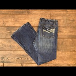 Michael Kors Bootcut Jeans, gold embelishment